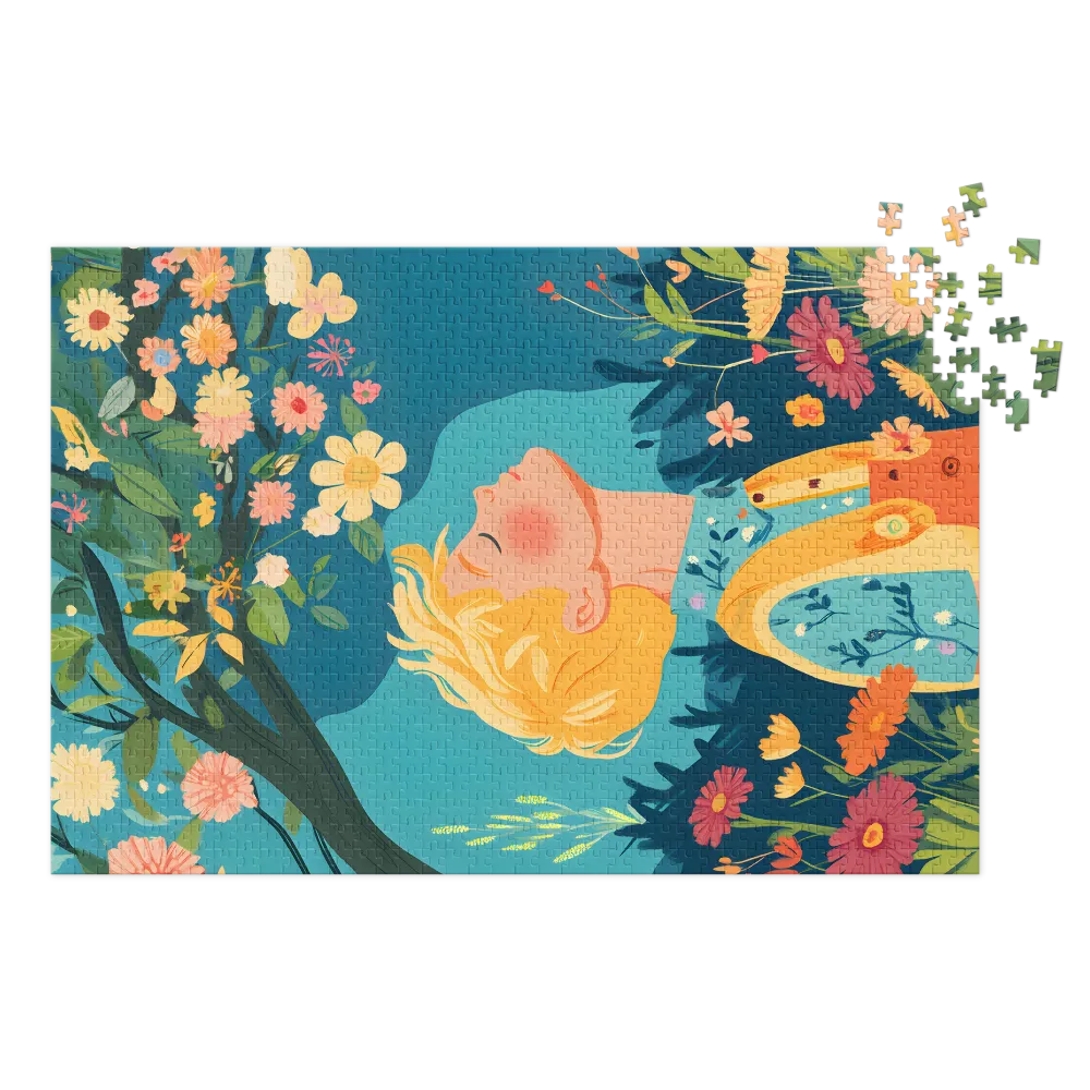 Boy Among Flowers