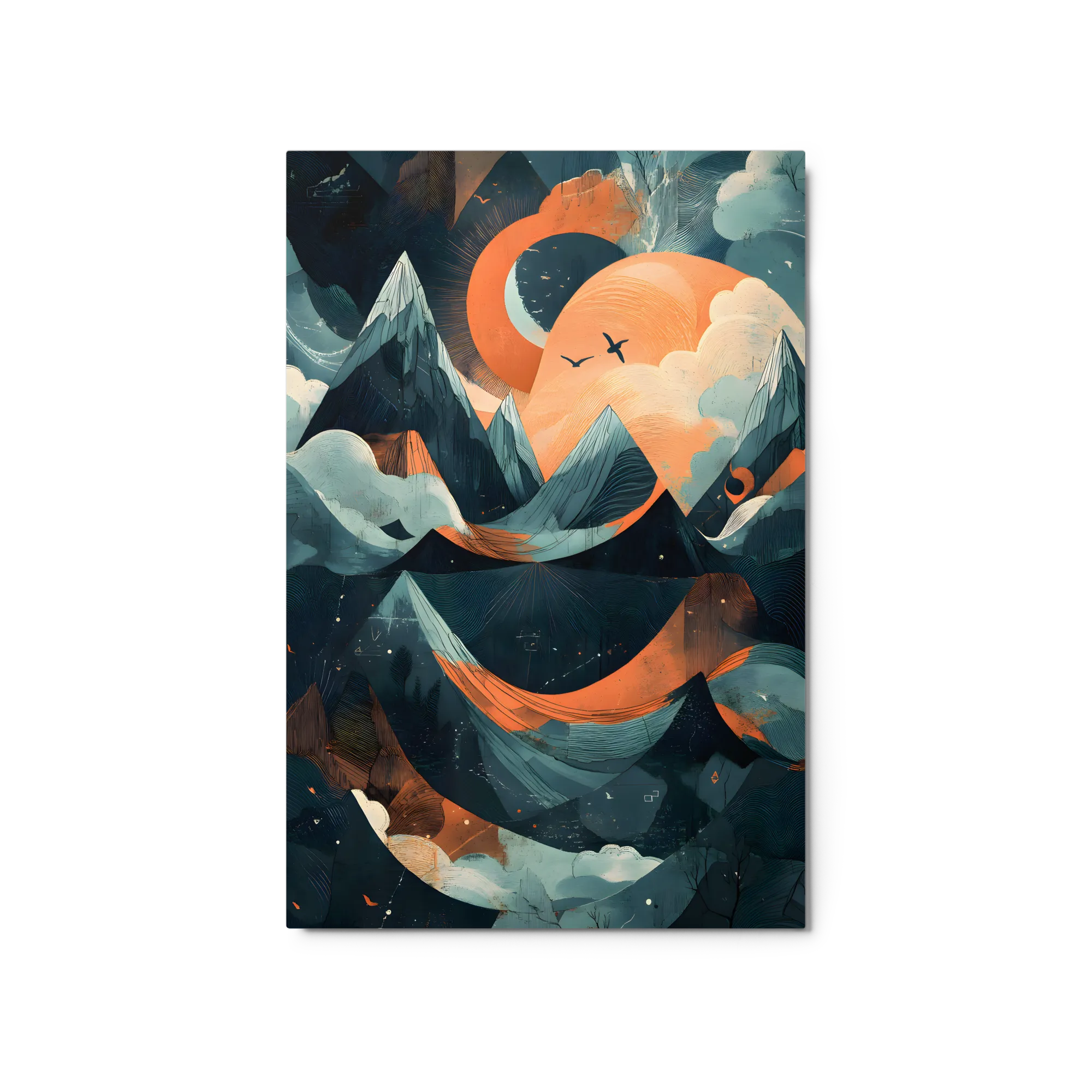 Geometric Mountain Vista