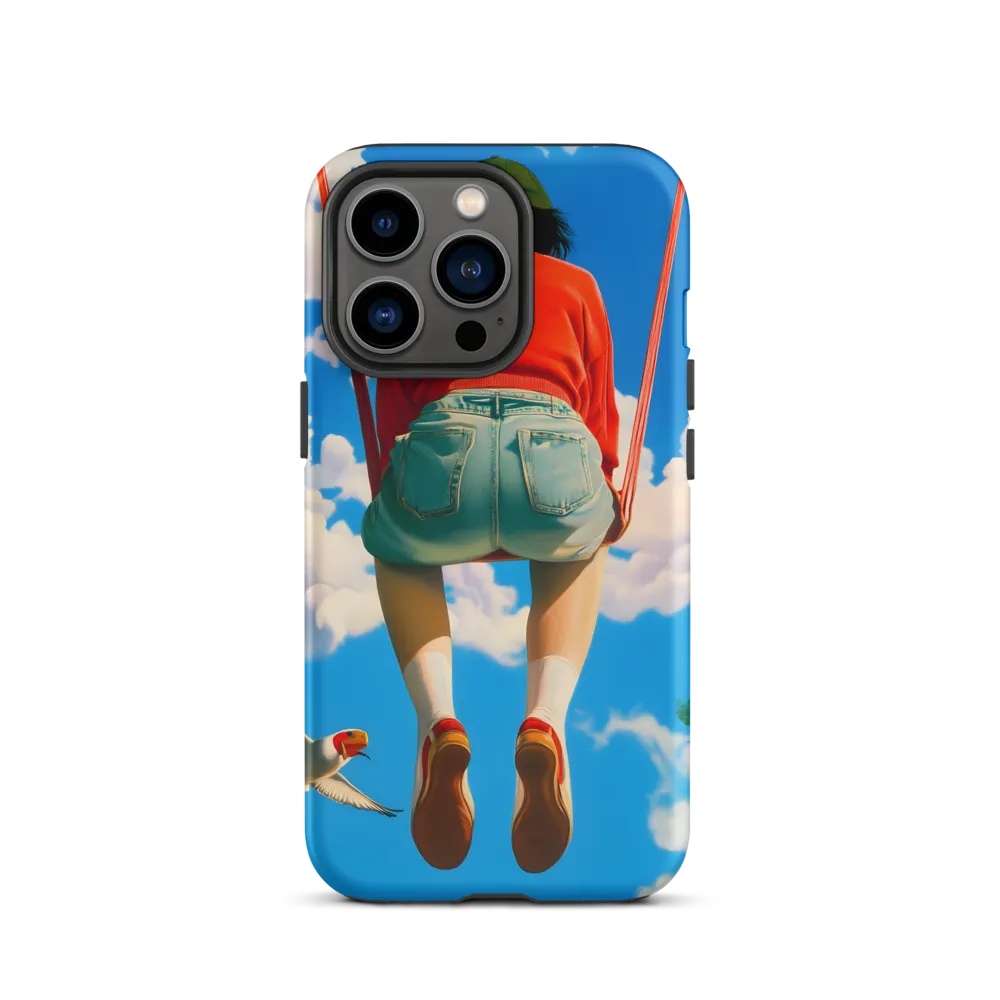 Surreal Girl on Swing with Birds | Phone Case