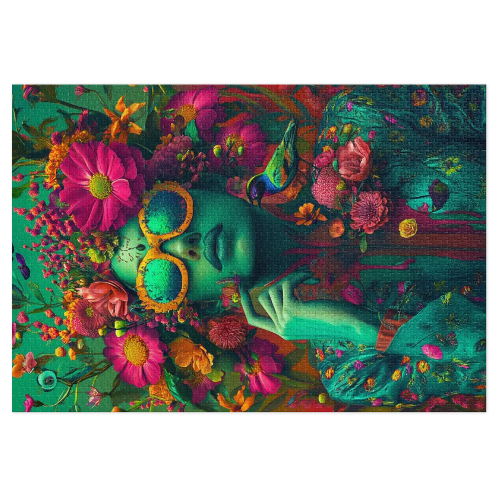 Verdant Bloom 
 Jigsaw Puzzle in Tin Box