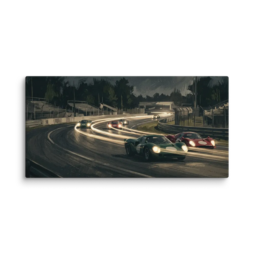 Night Race Track 
 Canvas | 12″x 24″