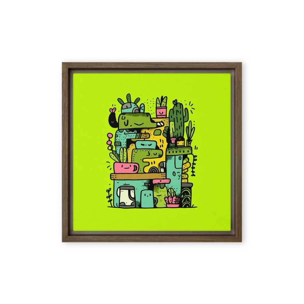 Cactus Stack Doodle | Art Print