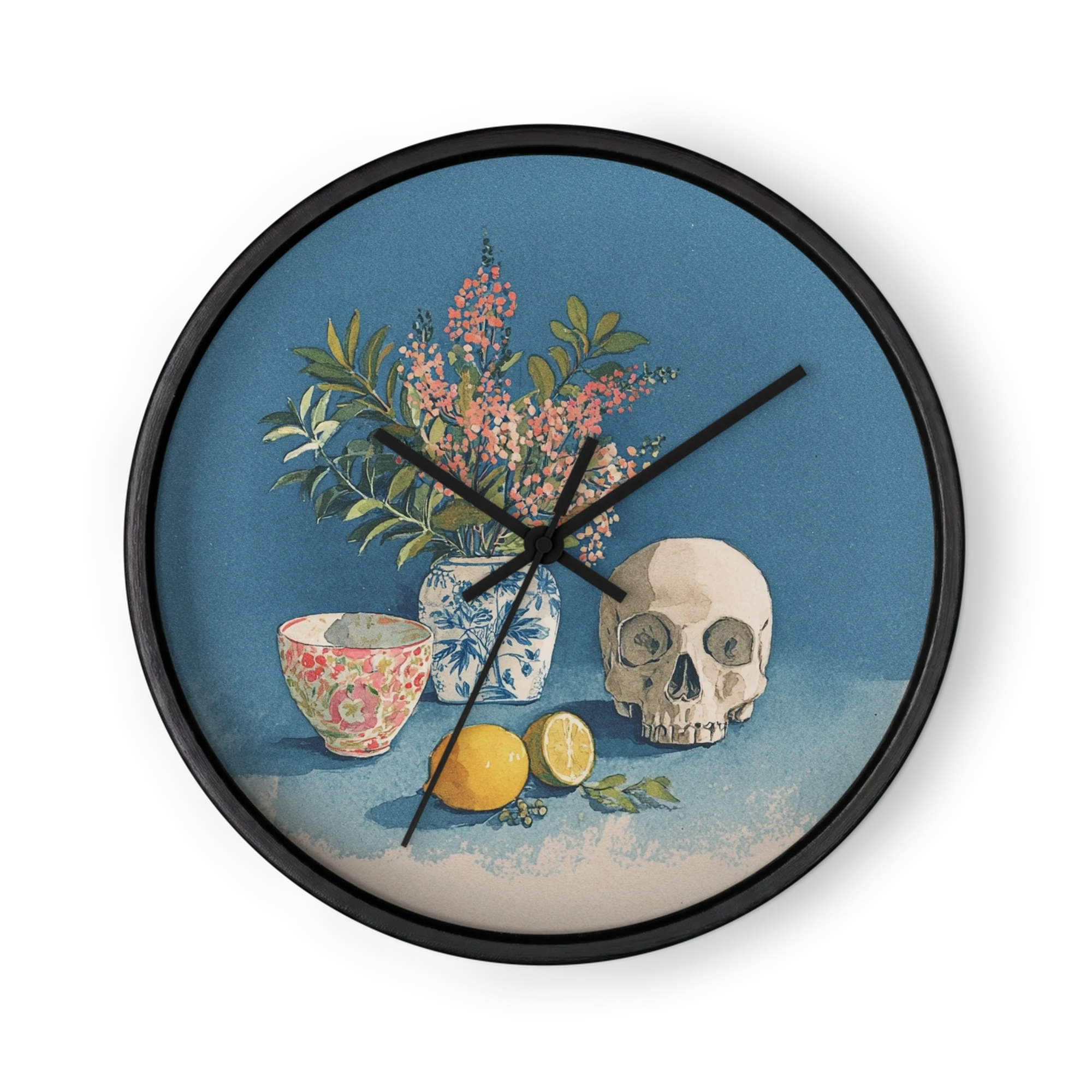 Vanitas Still Life with Skull and Lemons