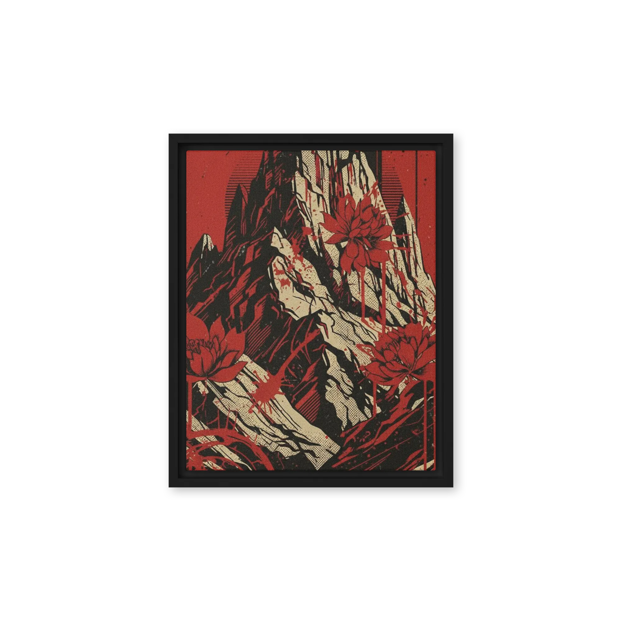 Crimson Peaks and Lotus Bloom | Art Print