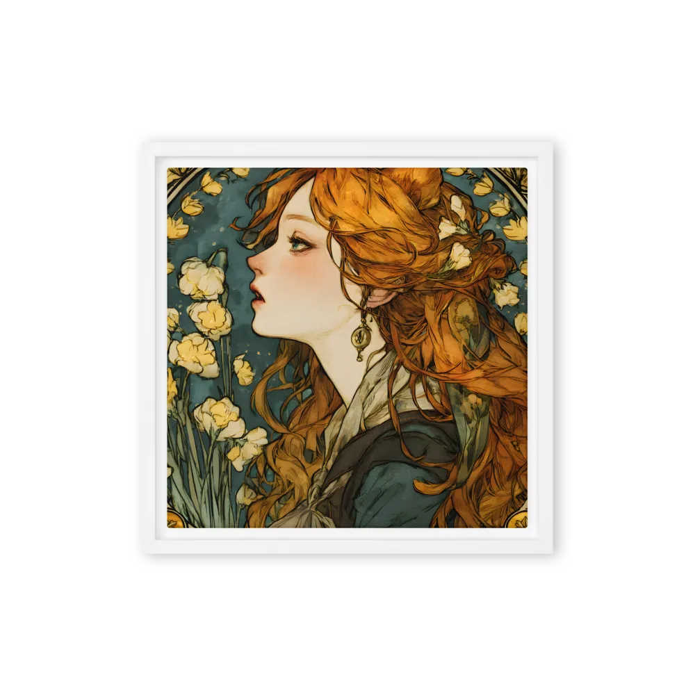 Whispers of Autumn 
 Poster with White Frame | 18″x 18″