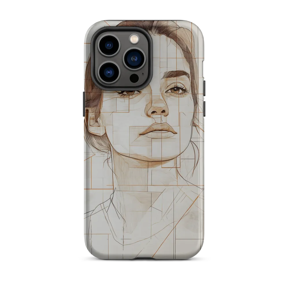 Abstract Geometric Portrait of a Woman | Phone Case