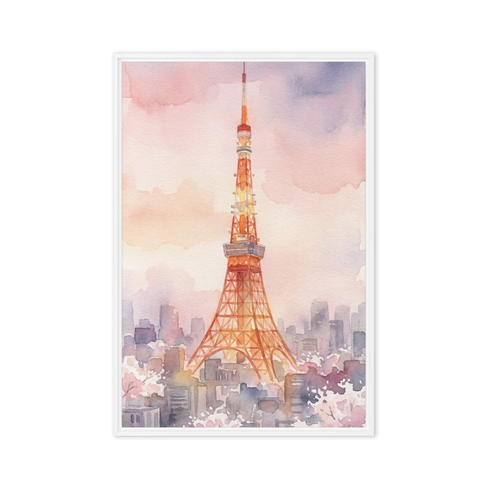 Tokyo Tower Sakura Sunset | Art Print