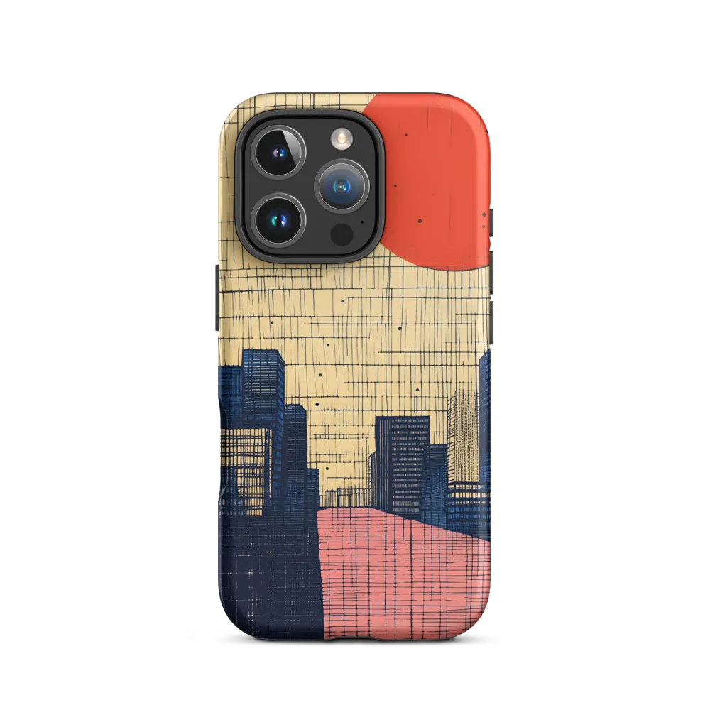 Cityscape Drawing with Bold Lines | Phone Case