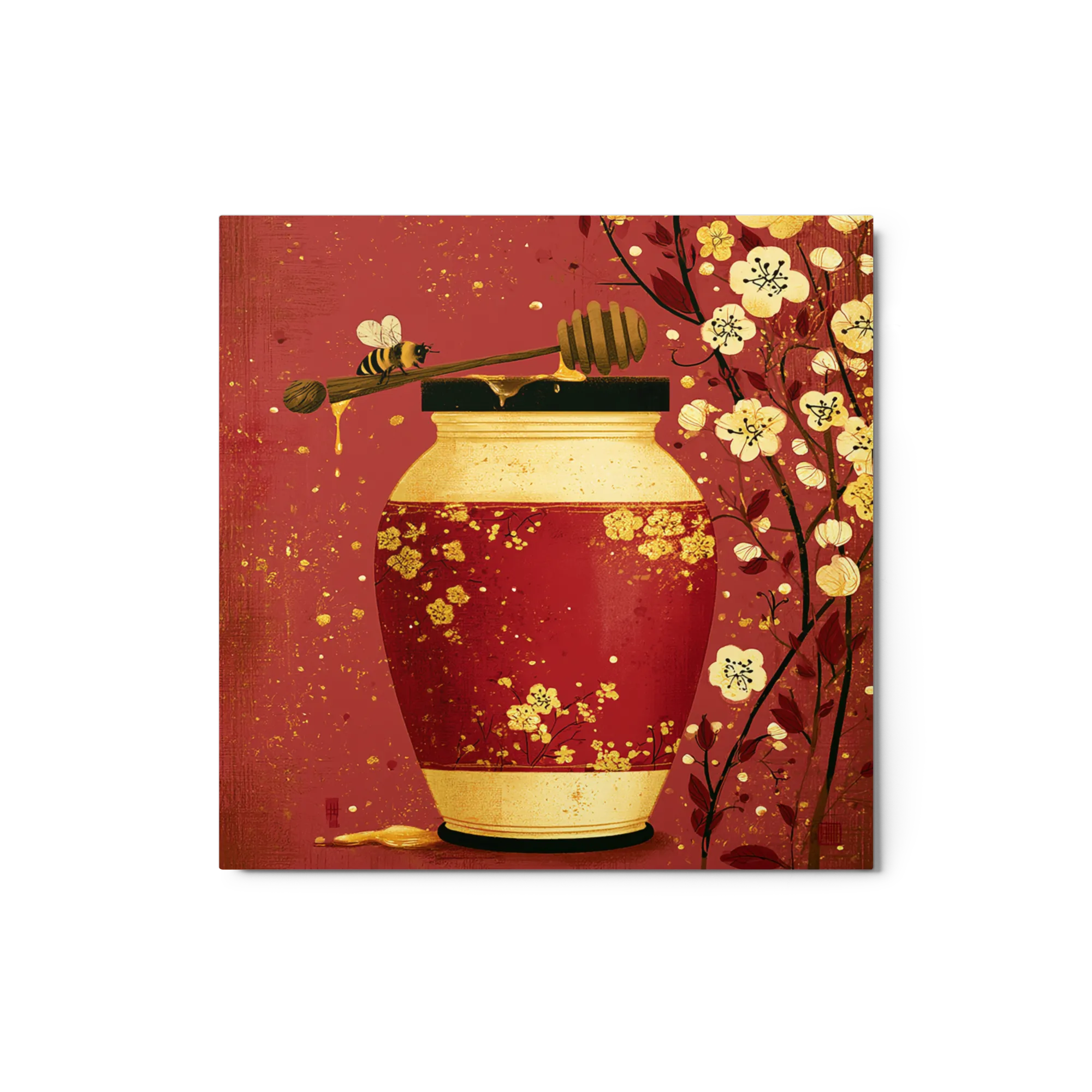 Golden Blossom Honey Jar