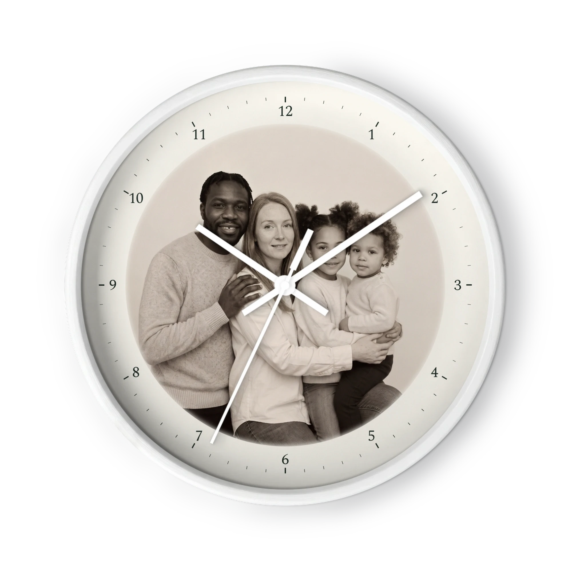 Portrait Clock — Black & White
