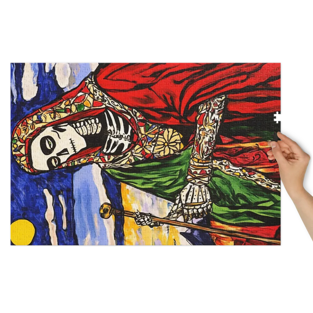 Skeleton Figure in Colorful Robes | Jigsaw Puzzle (252/520 pieces)