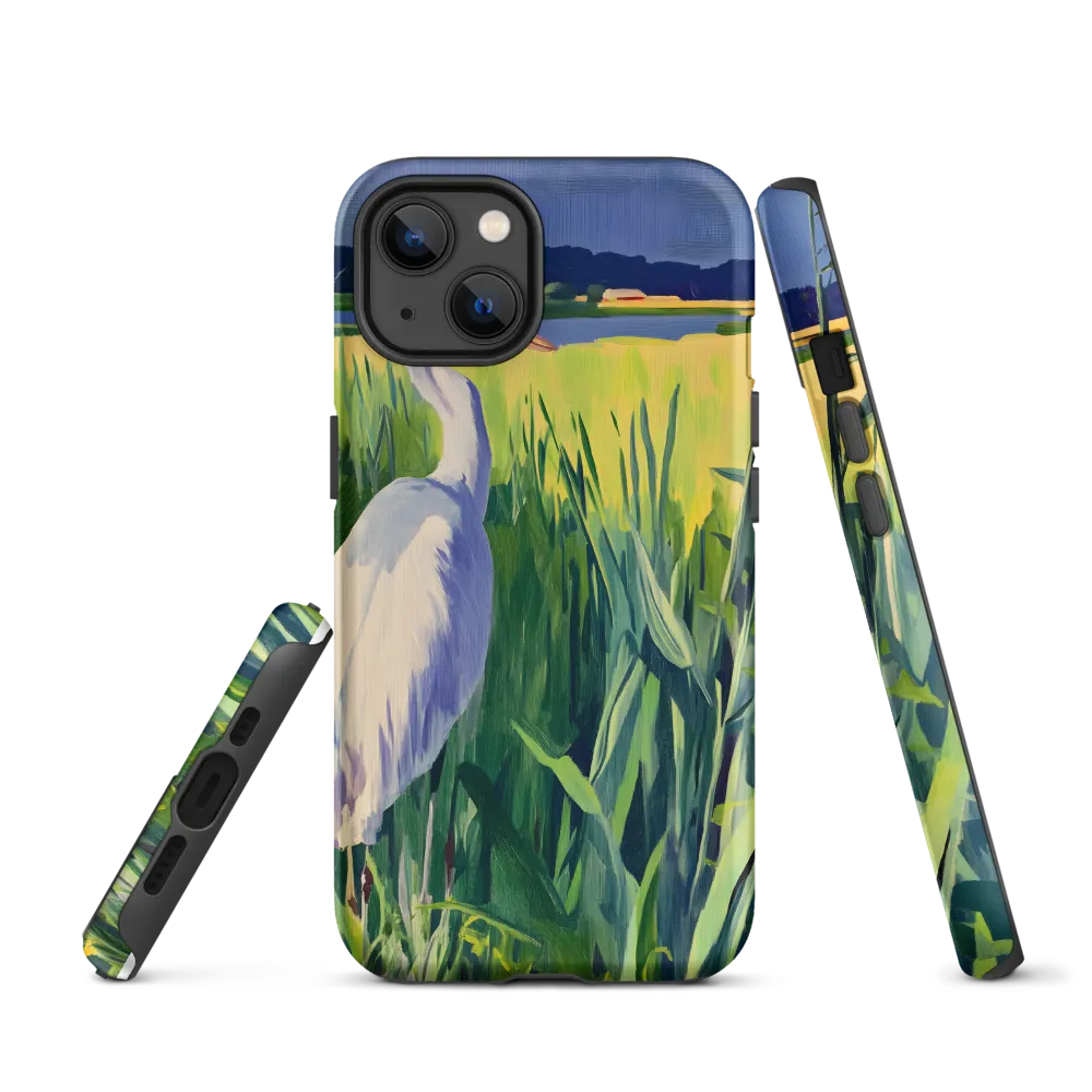 Heron in Green Grass | Phone Case