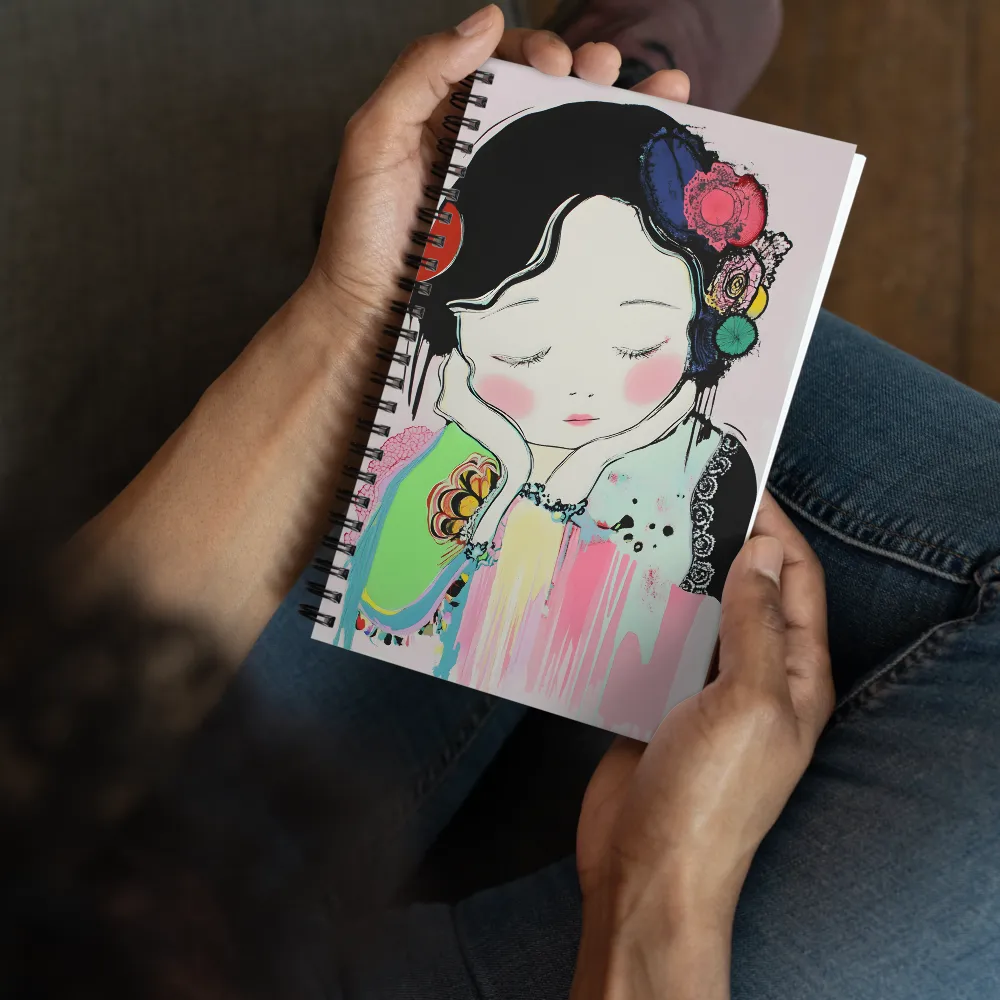 Neo-Ukiyo-e Dripping Dream 
 Spiral Notebook | 140 pages