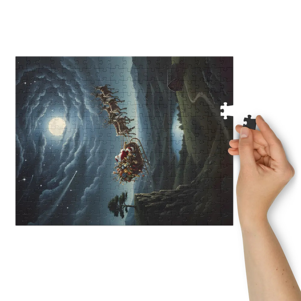 Santa's Moonlit Flight | Jigsaw Puzzles