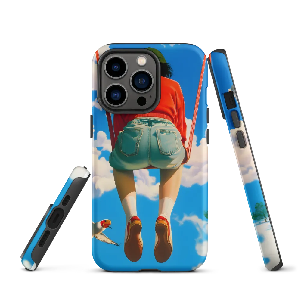 Surreal Girl on Swing with Birds | Phone Case