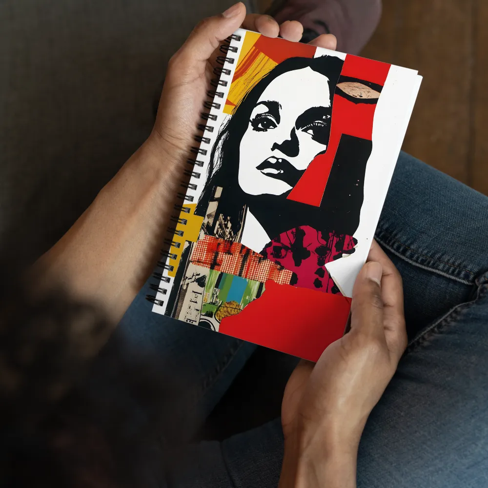 Pop Art Collage Portrait 
 Spiral Notebook | 140 pages