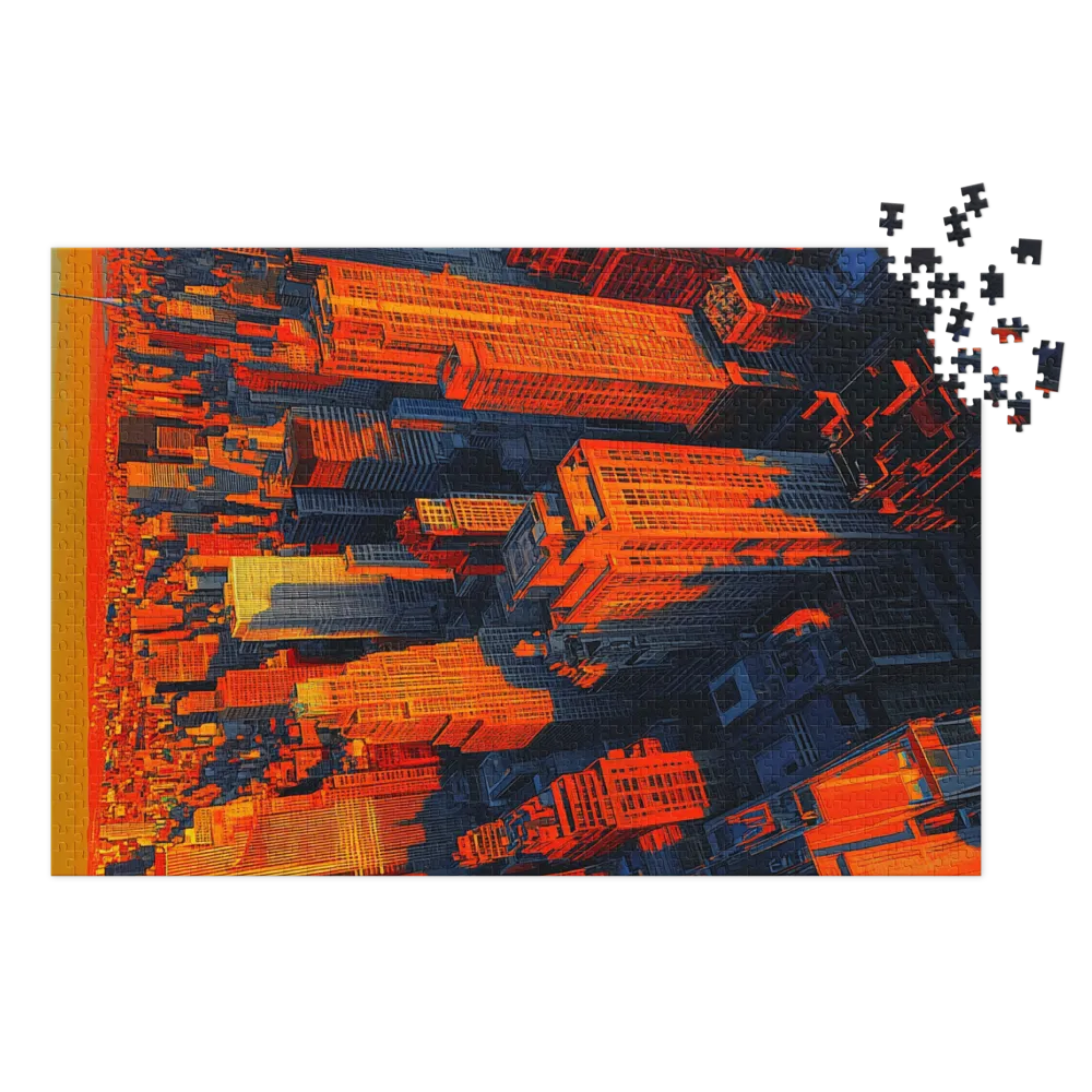 Vibrant Sunset Cityscape | Jigsaw Puzzle (252/520 pieces)