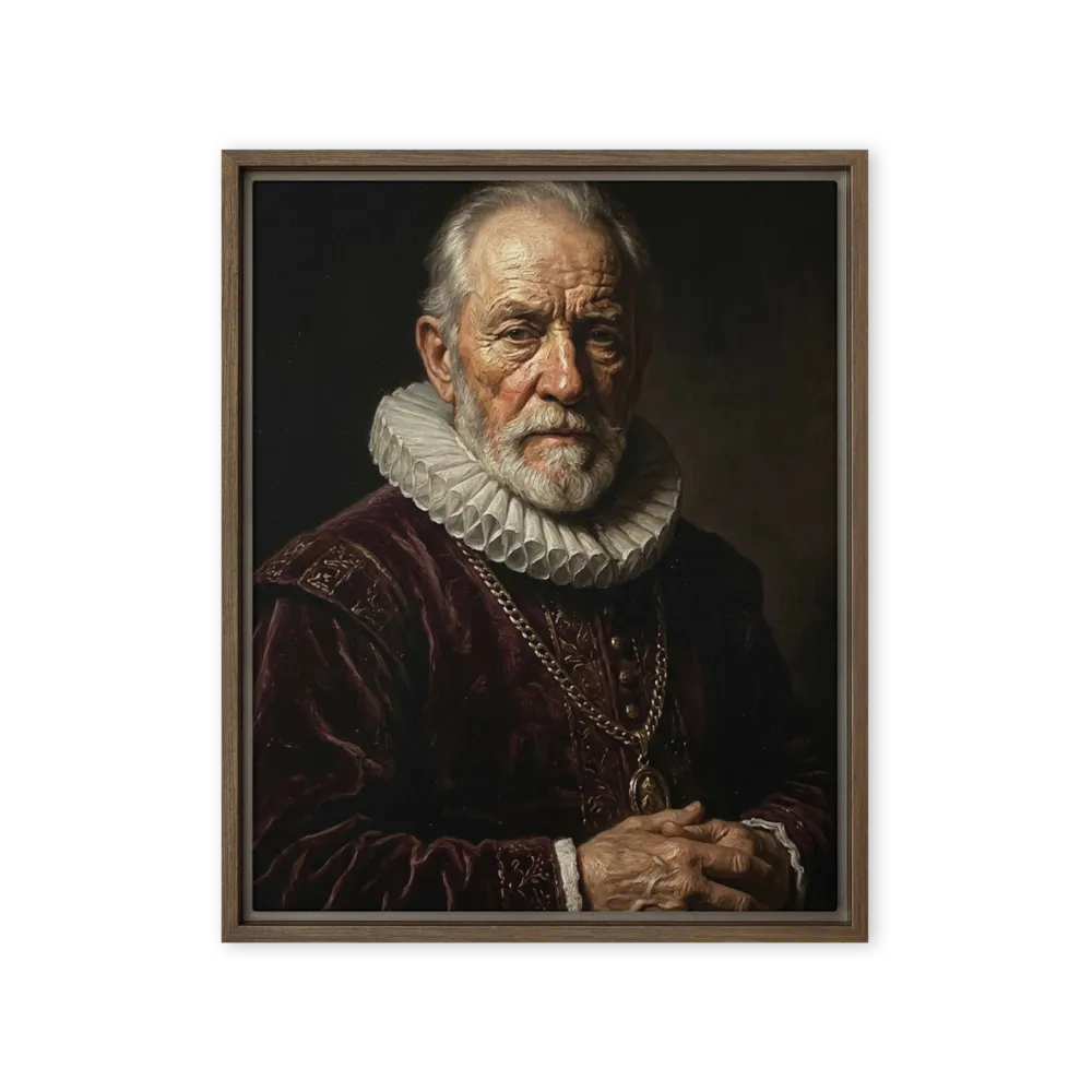 The Scholar's Gaze 
 Poster with White Frame | 12″x 16″