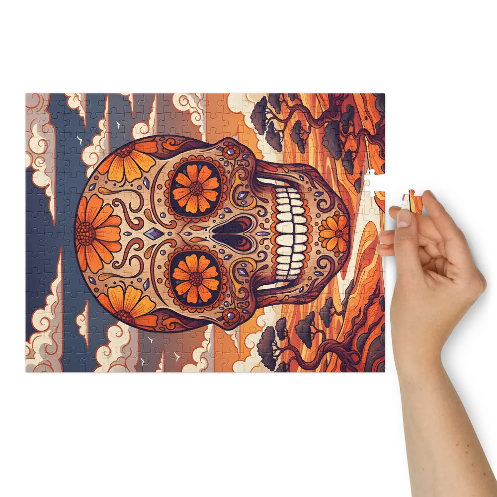 Floral Sugar Skull | Jigsaw Puzzles