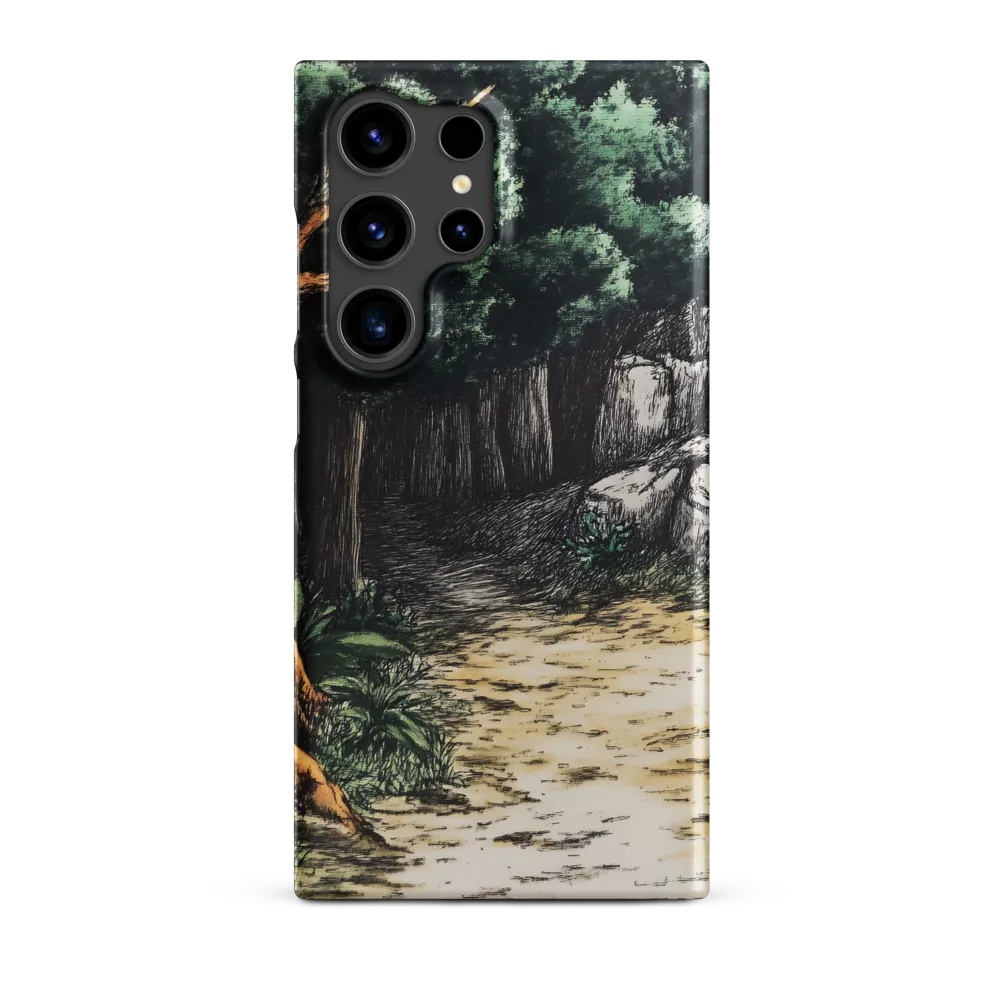 Forest Scene with Tree and Path | Phone Case