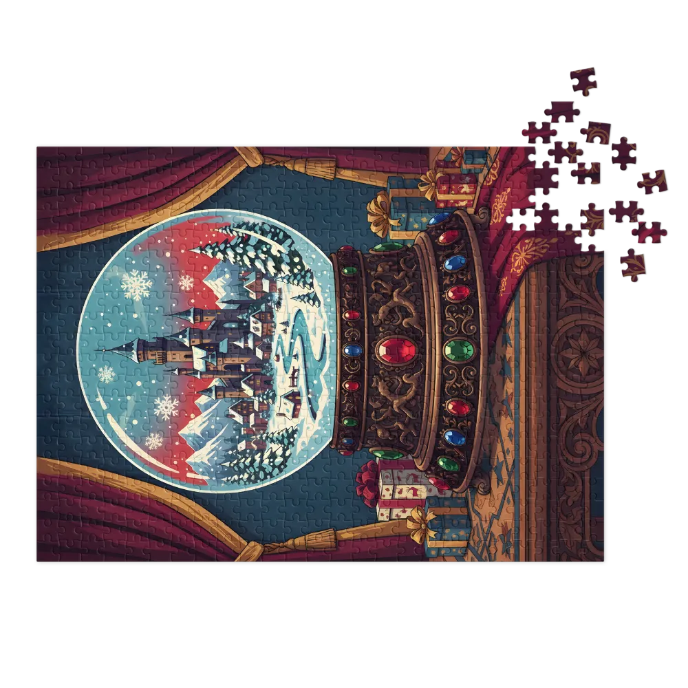 Winter Castle Snow Globe