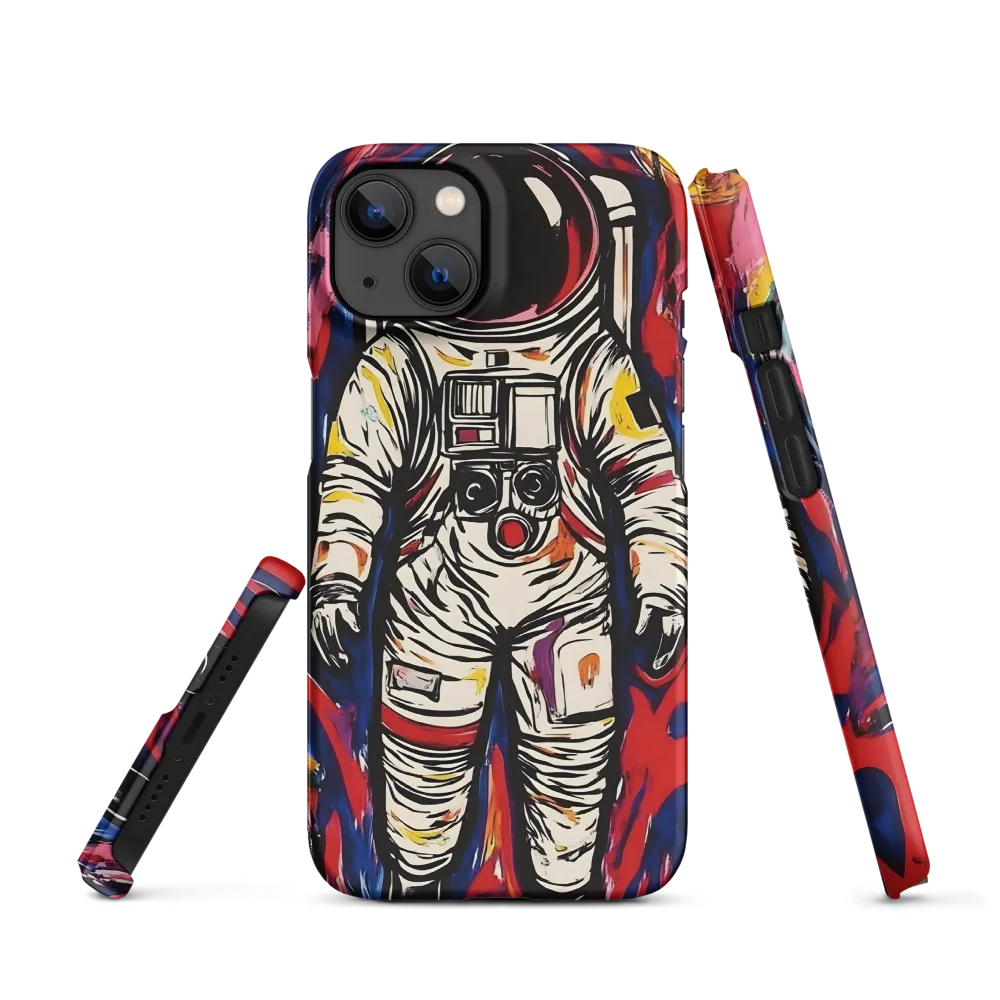 Astronaut in Abstract Colorful Background | Phone Case