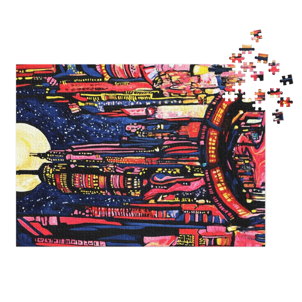 Vibrant Expressionist Cityscape