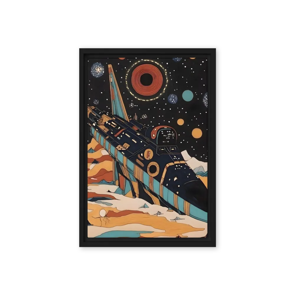 Landing on the Cosmic Shore 
 Canvas with Black Frame