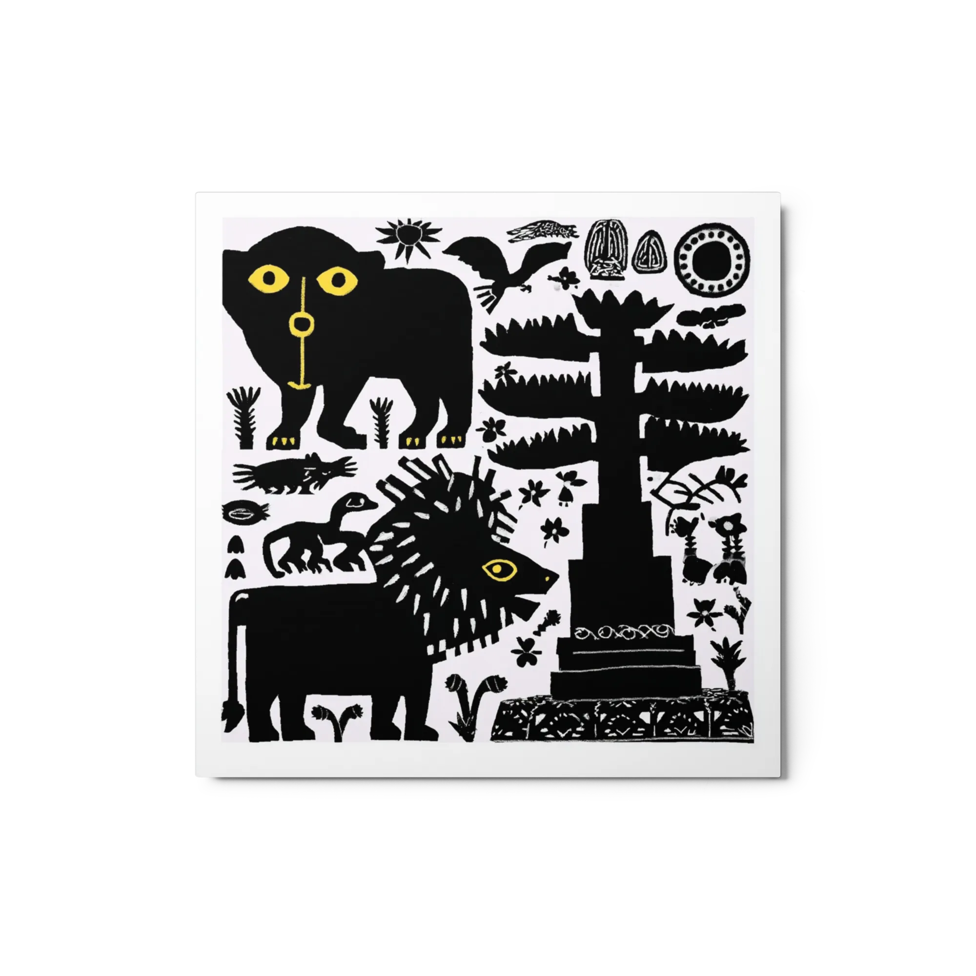 Folk Art Lions