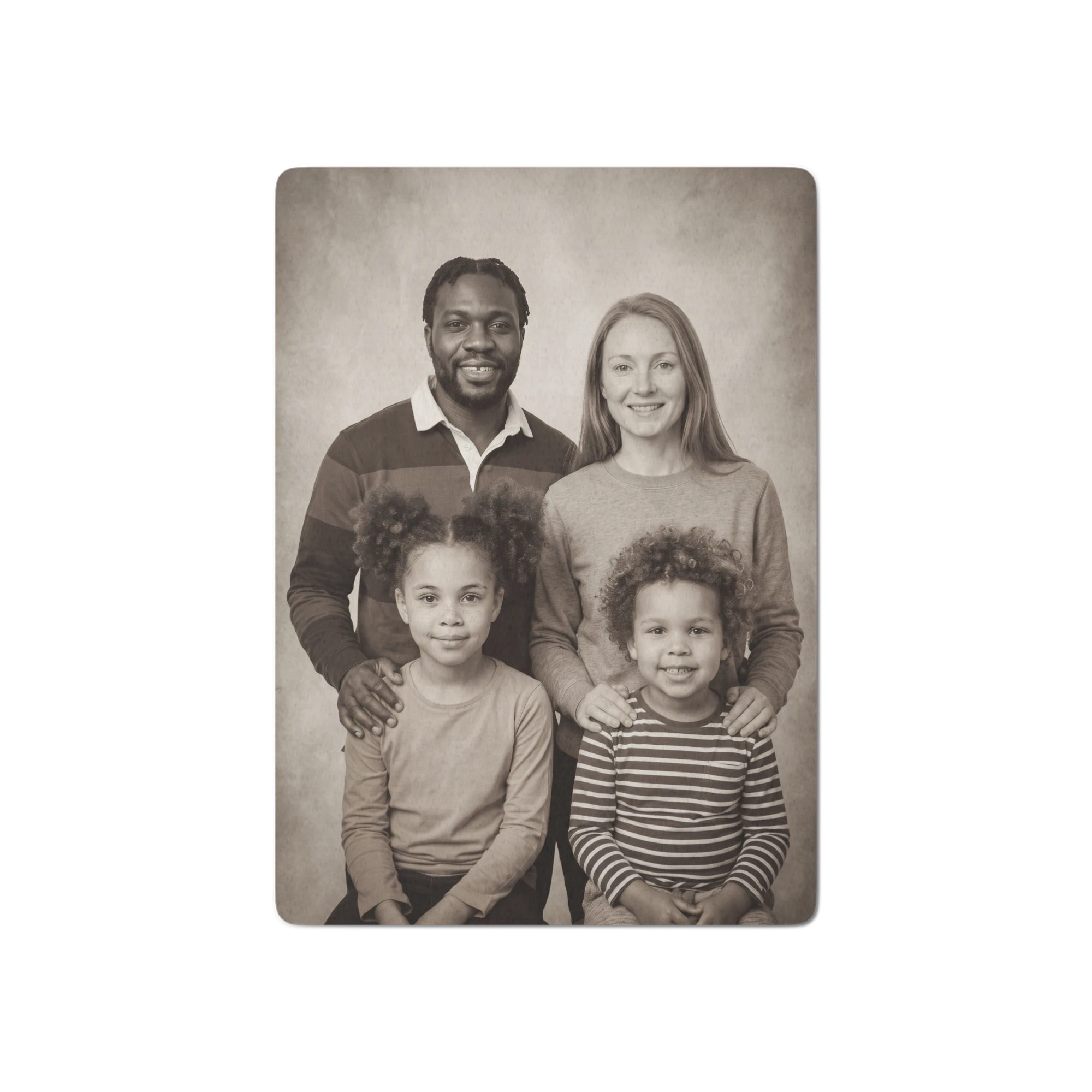 Family Portrait Playing Cards — Vintage Photograph