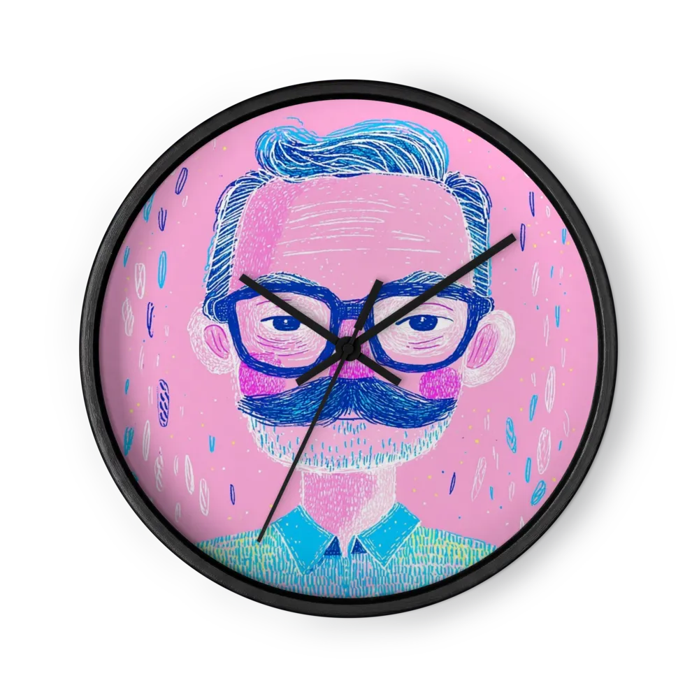 The Blue Mustache | Wall Clock