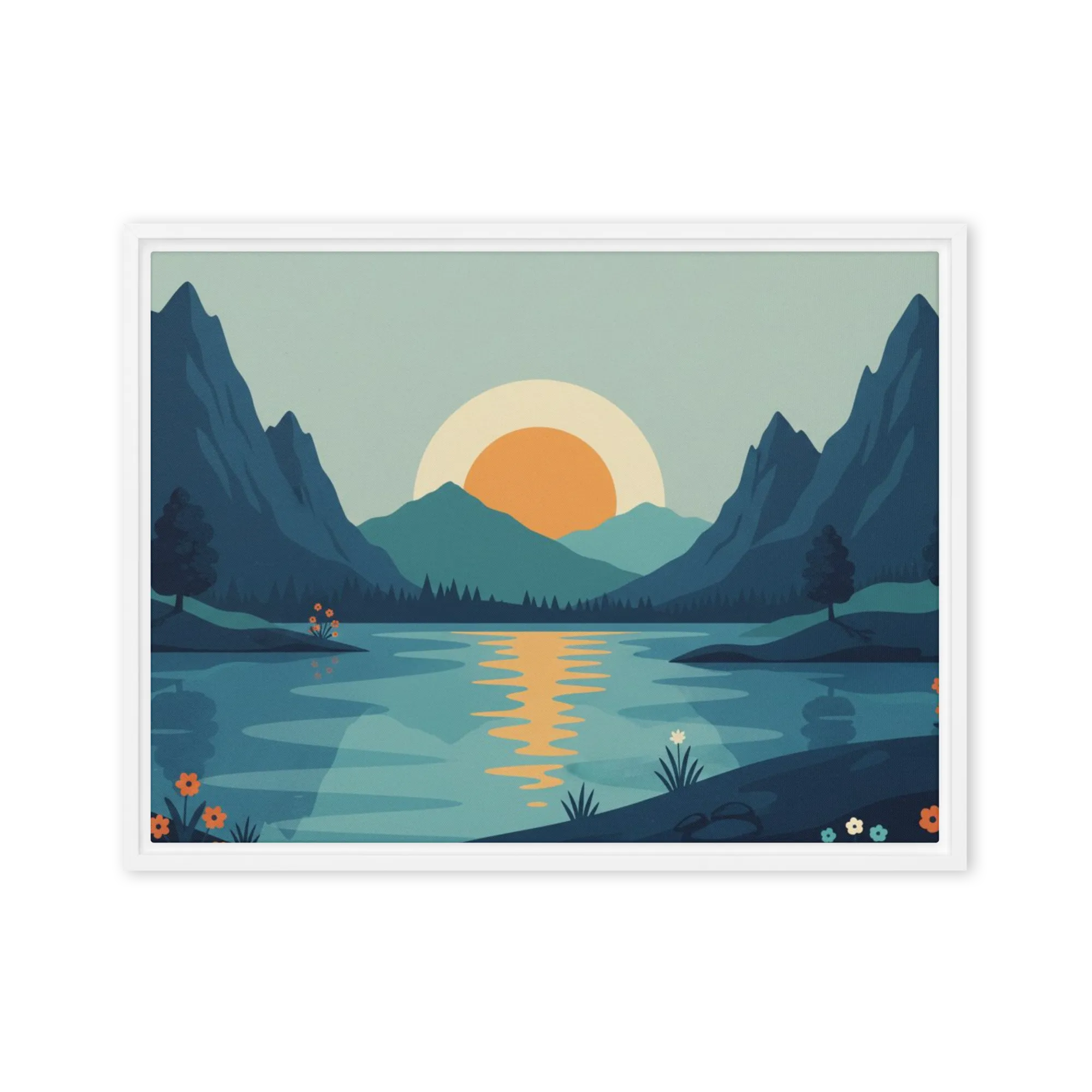 Serene Lake Sunset