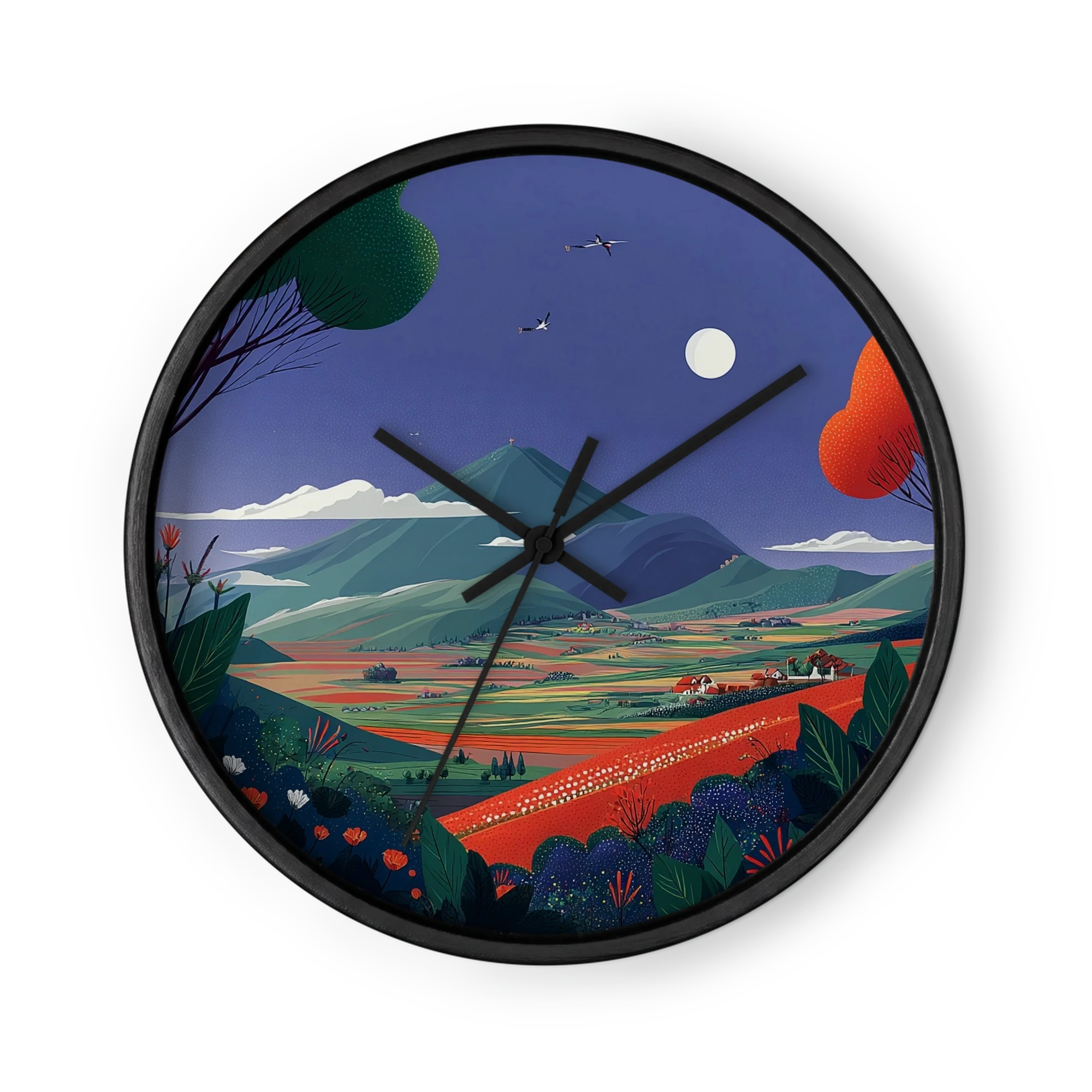 Moonlit Mountain Landscape