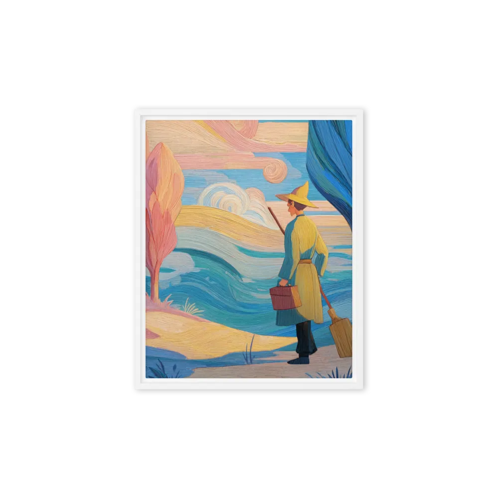 The Wandering Sweeper 
 Canvas | 10″x 10″