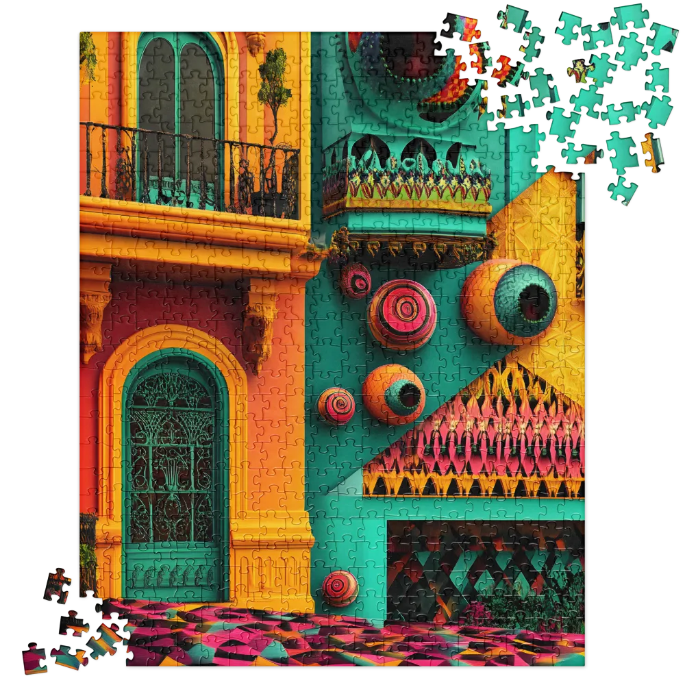 Dreamlike Cityscape Abstract 
 Jigsaw Puzzle