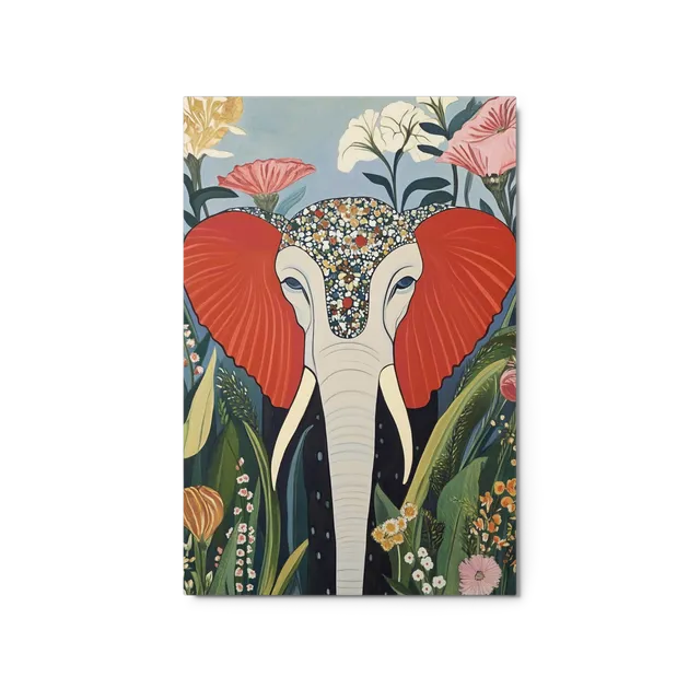 The Mosaic Elephant in the Jungle | Art Print