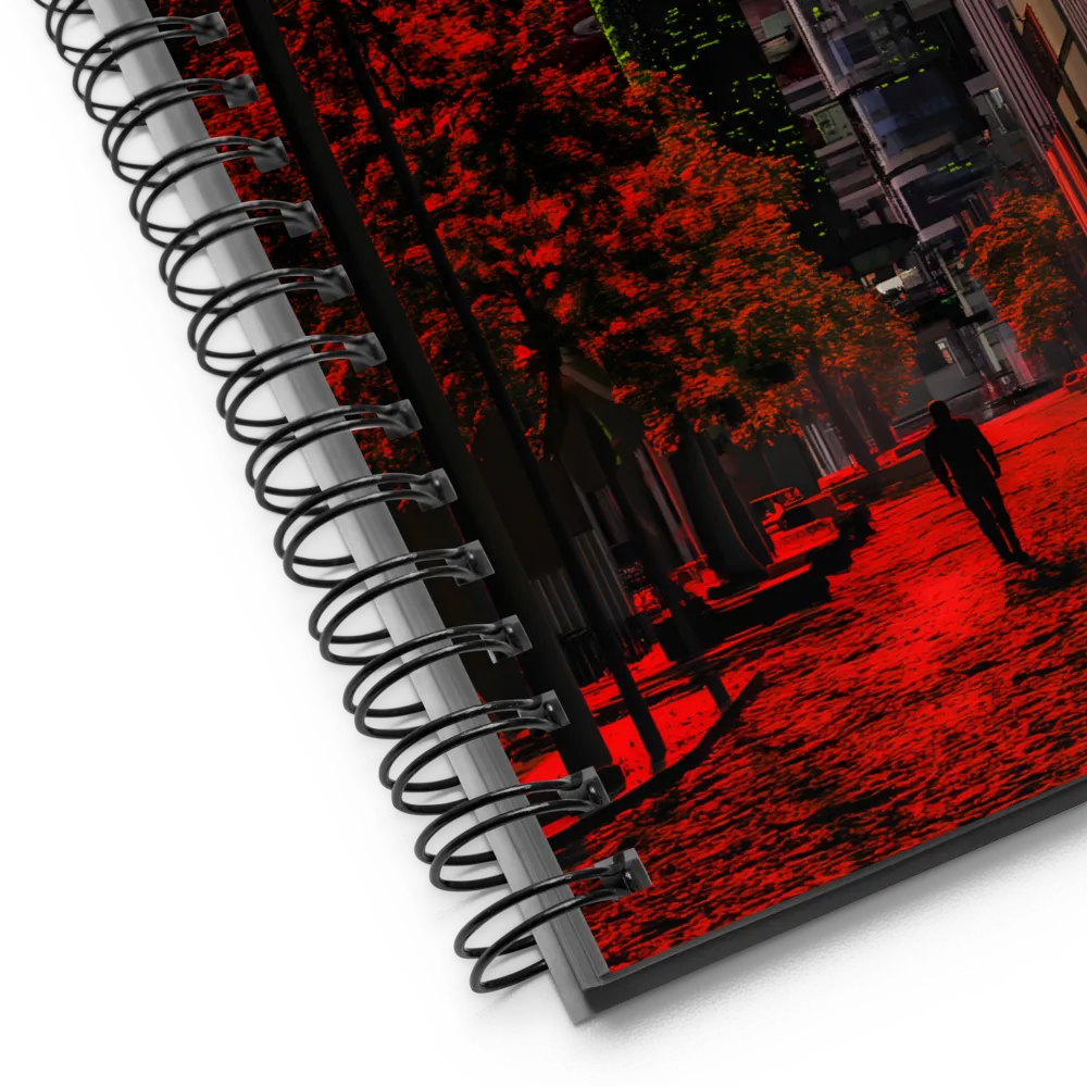 Crimson Future Metropolis 
 Spiral Notebook | 140 pages