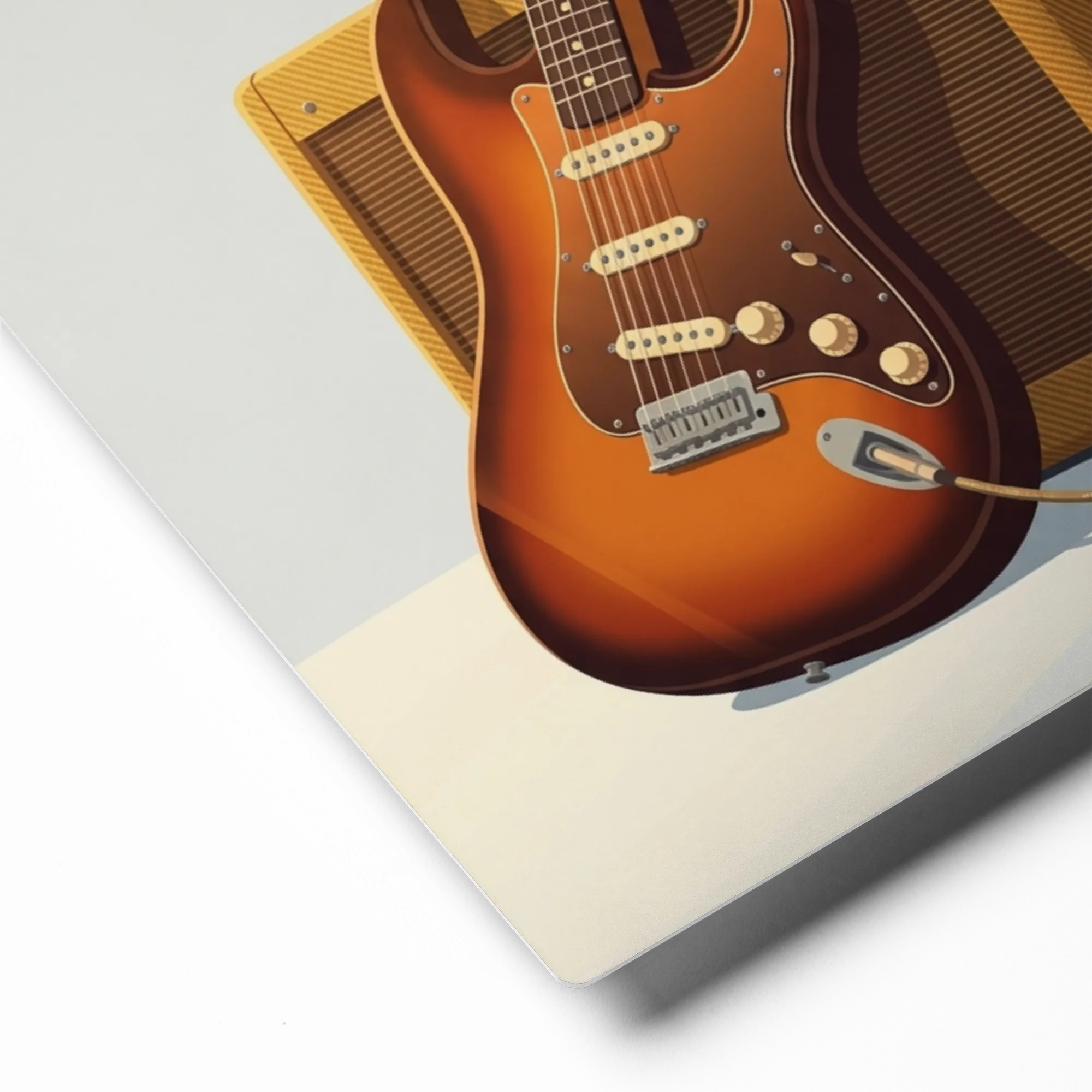 Vintage Electric Guitar and Amp | Art Print