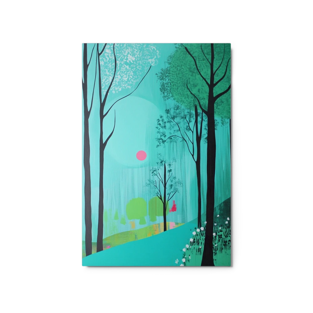 Teal Forest Serenade | Art Print