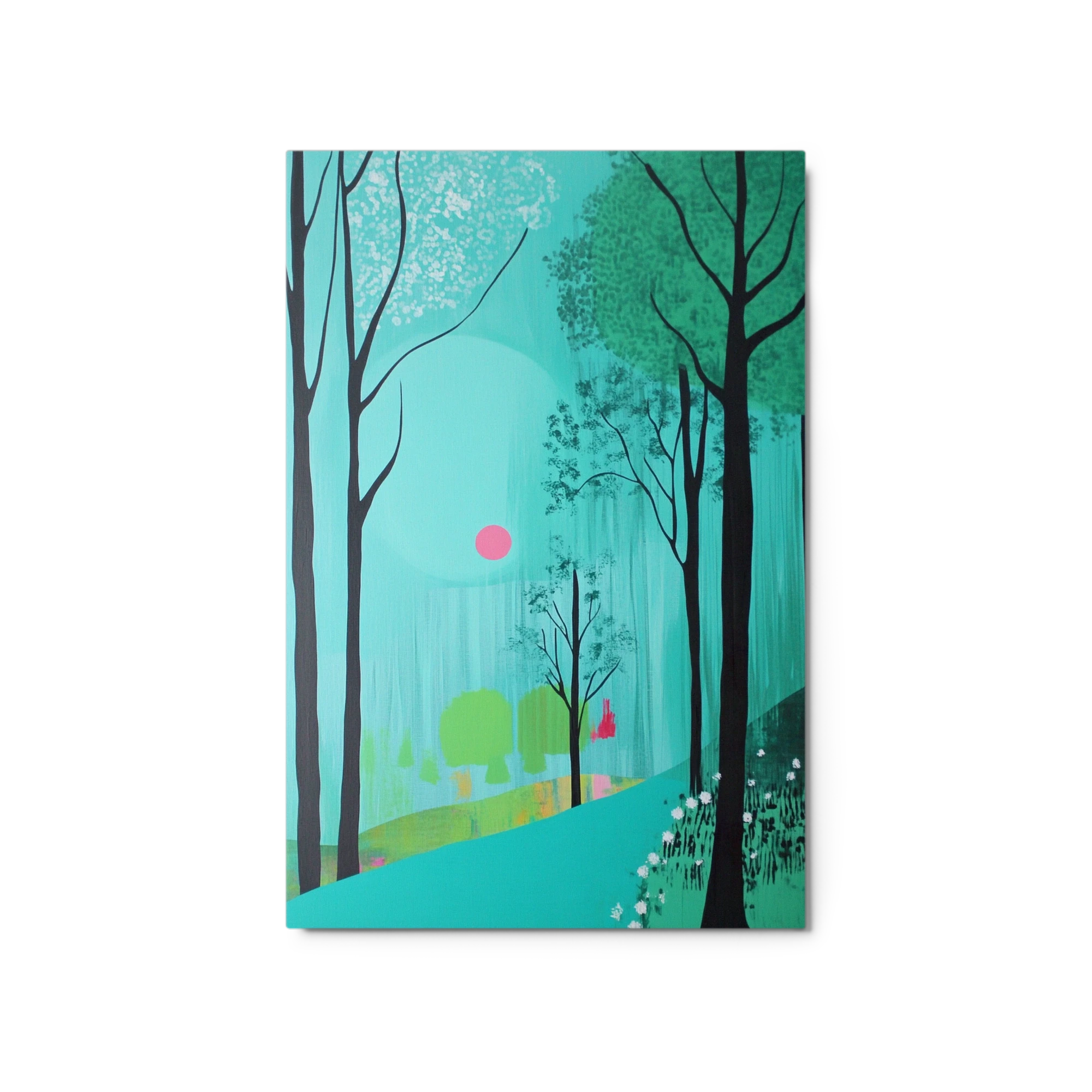 Modern Abstract Landscape with Trees