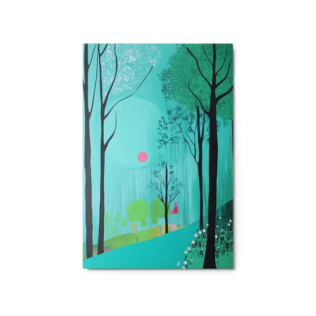 Teal Forest Serenade | Art Print