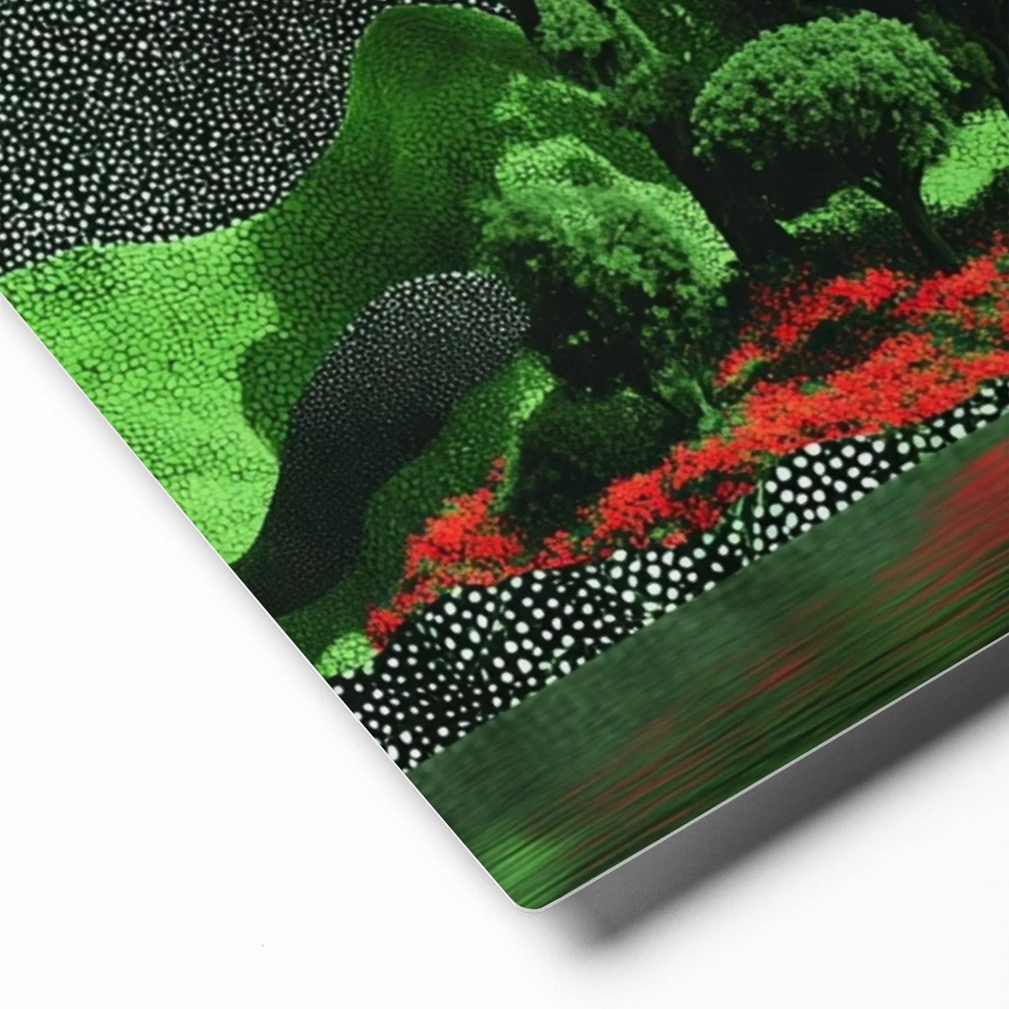 Emerald Trees on Red Horizon | Art Print