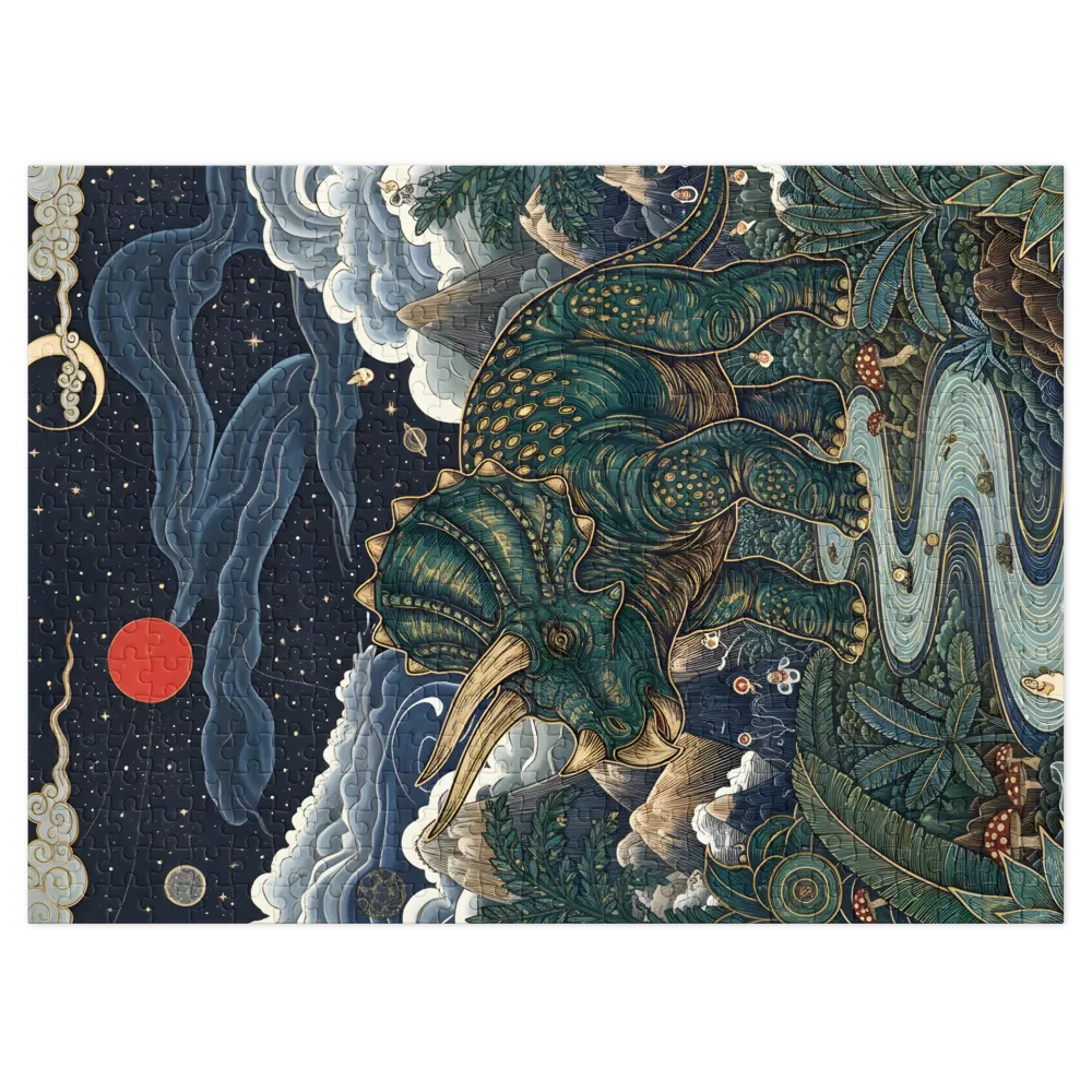 Starry Triceratops | Jigsaw Puzzles