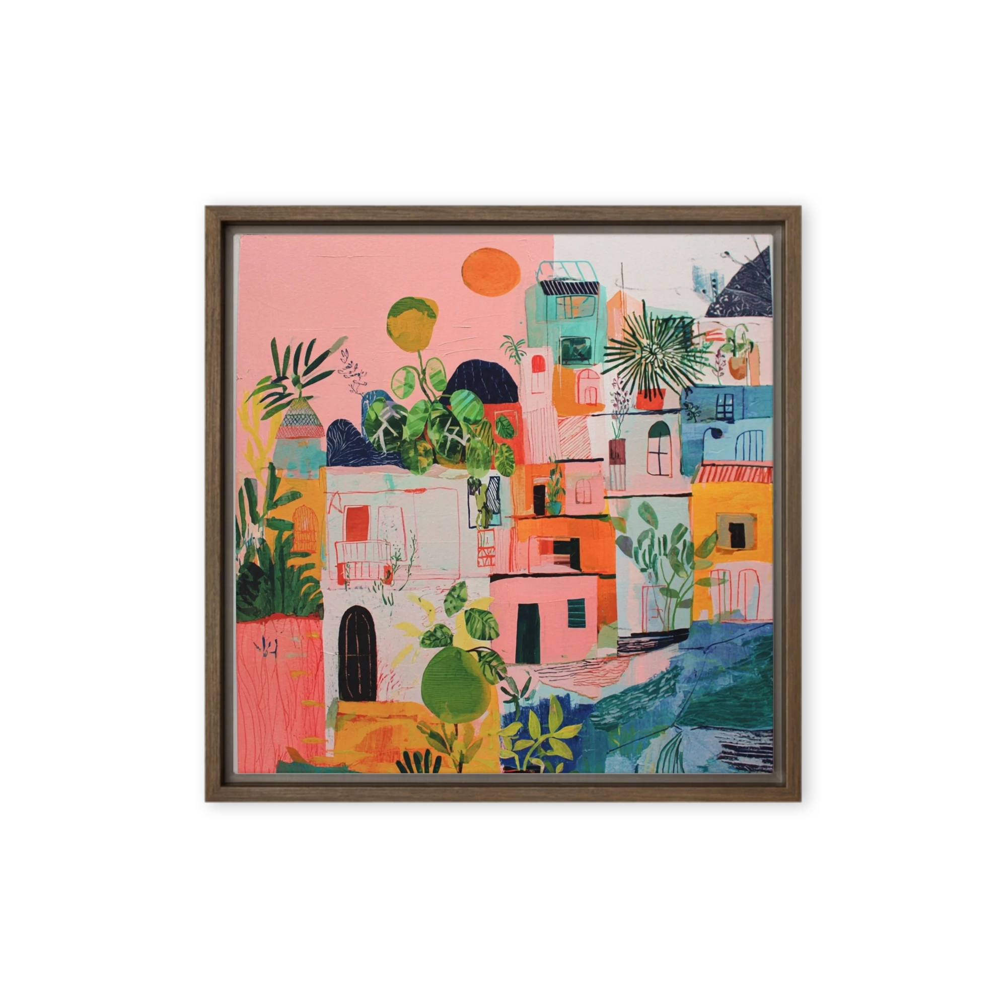 Mediterranean Sunlit Village