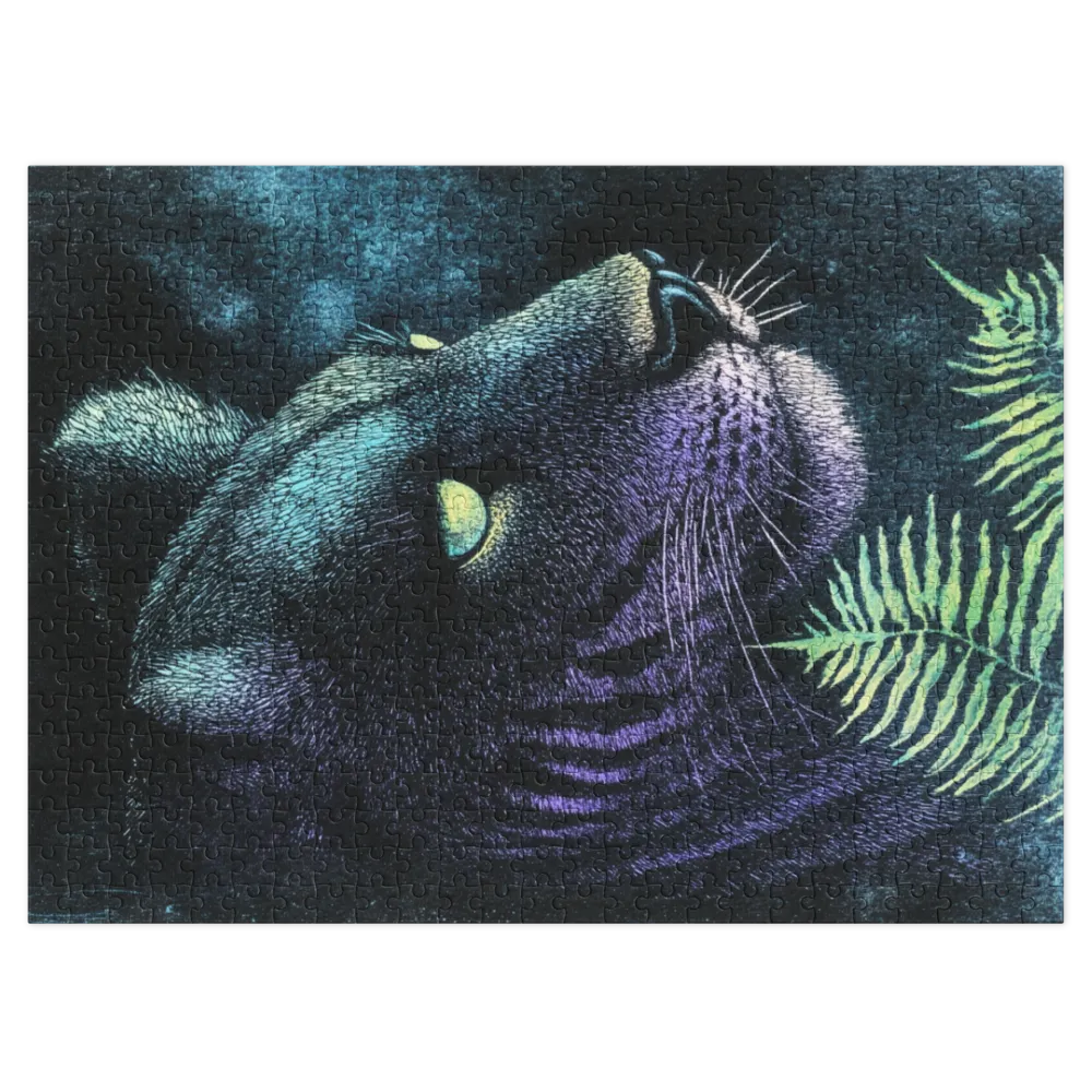 Olhar Enigmático de Pantera 
 Puzzle em caixa de metal