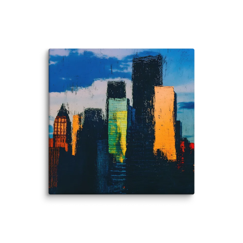 Scraped pigment and solitary figures — Heavy impasto oils