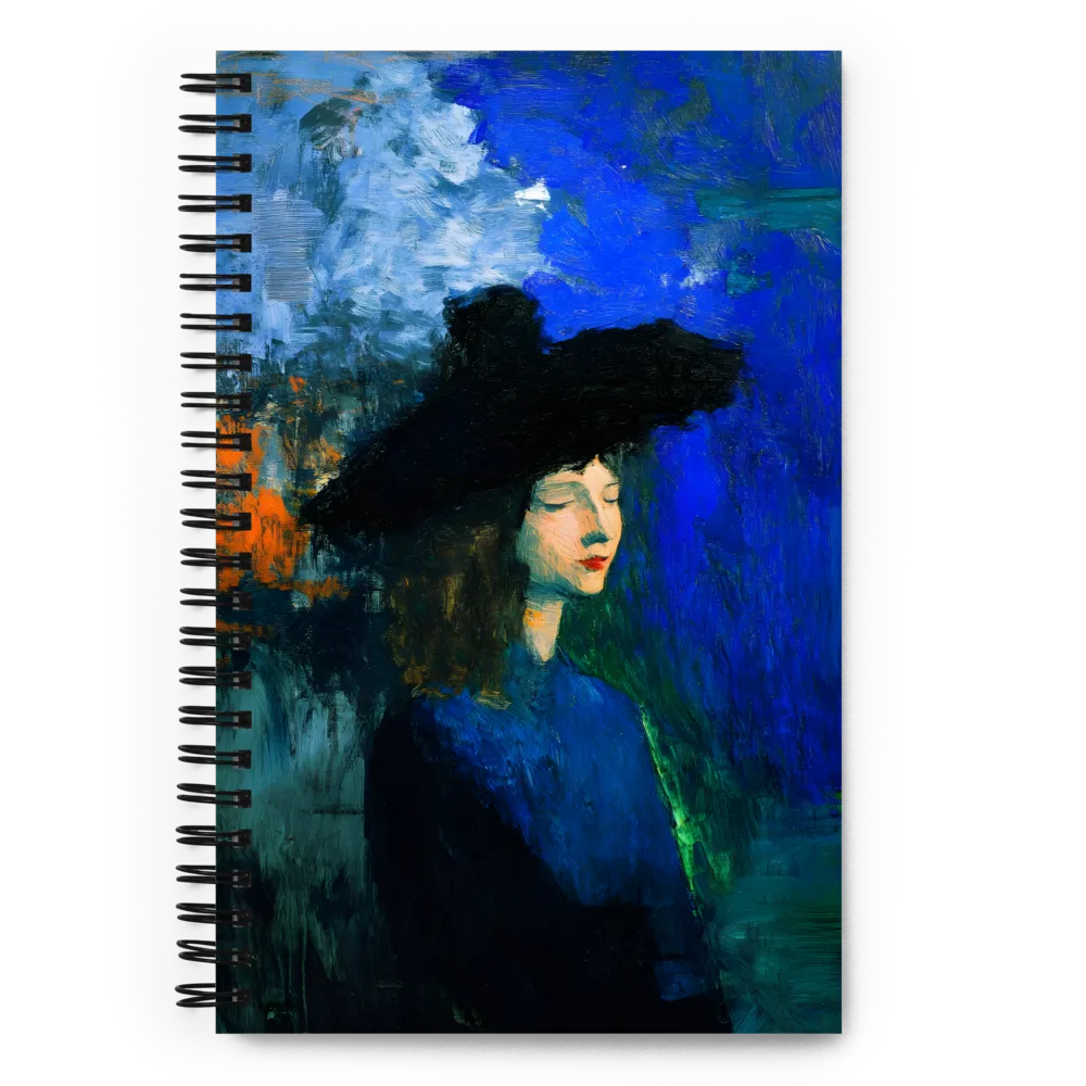 Serene Woman in Hat 
 Spiral Notebook | 140 pages