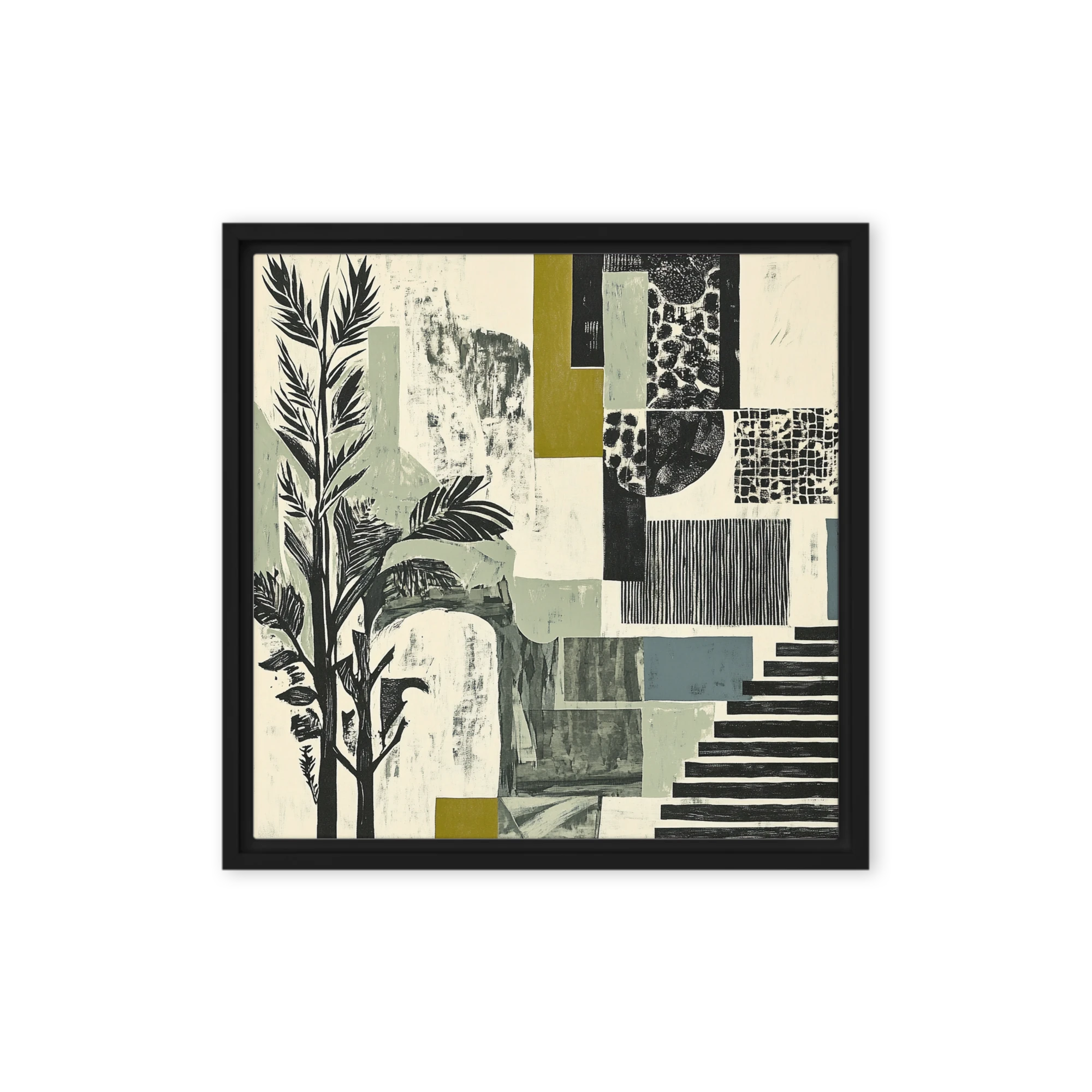 Fragmented Botanical Collage
