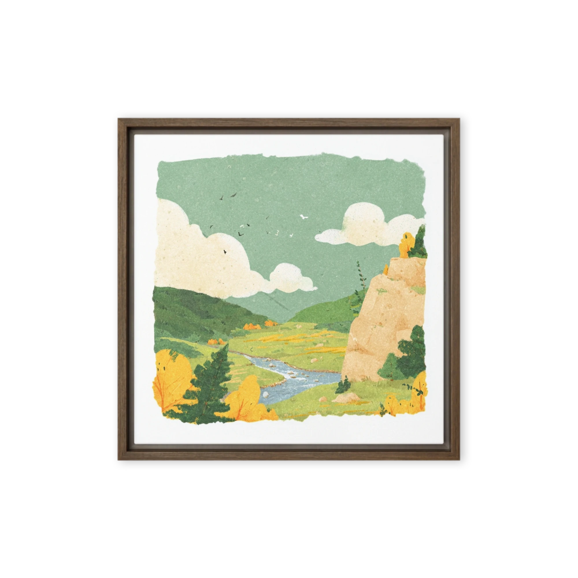 Autumn Valley River | Art Print