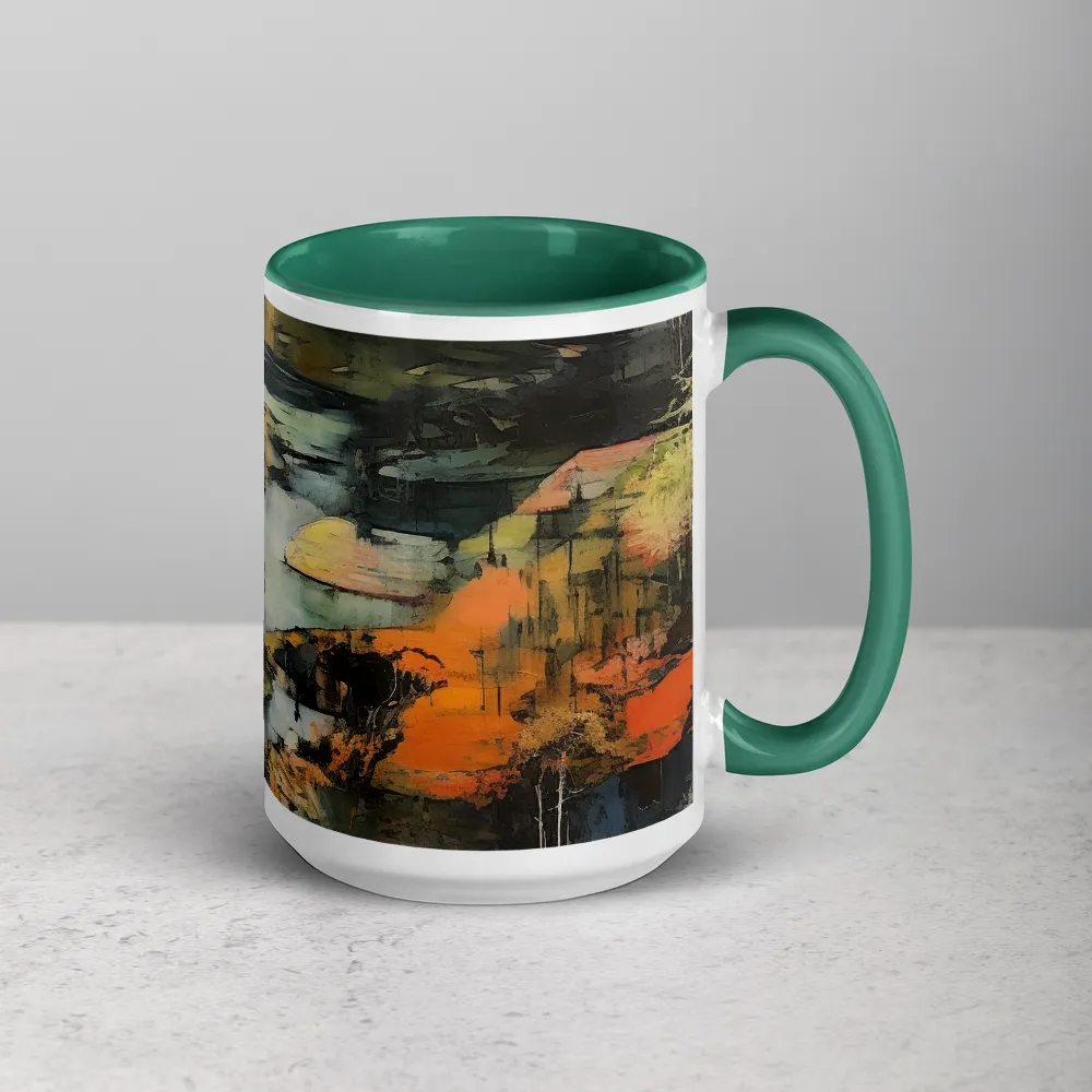 Valley of Muted Echoes 
 Mug with Yellow inside